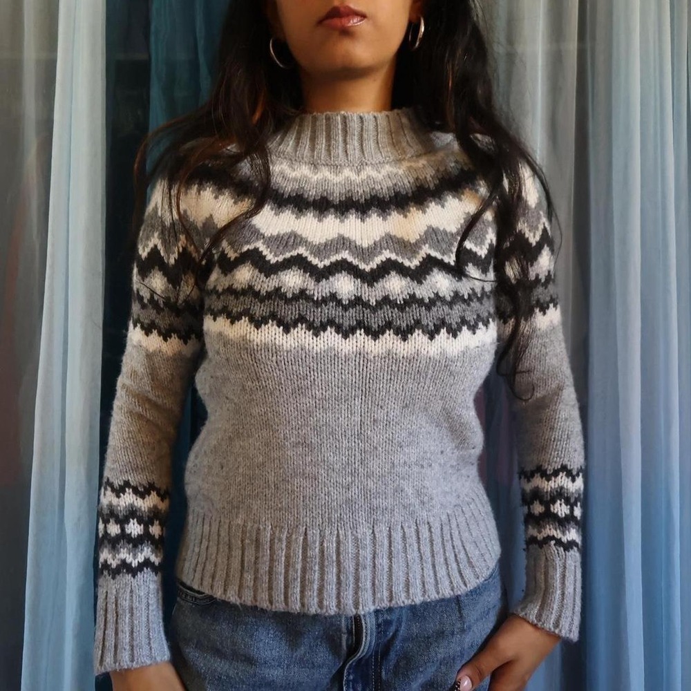 FAIR ISLE Wool Blend Sweater